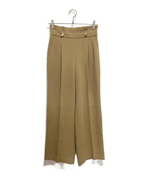 allureville（アルアバイル）allureville (アルアバイル) サイドボタンワイドパンツ ベージュ サイズ:1の古着・服飾アイテム