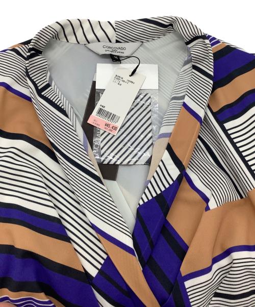 CORCOVADO（コルコバード）CORCOVADO (コルコバード) マキシ丈ティアードワンピース ブルー×ホワイト サイズ:Mの古着・服飾アイテム