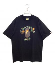 A BATHING APE（ア ベイシング エイプ）の古着「ABC CAMO College Milo Tシャツ」｜ブラック