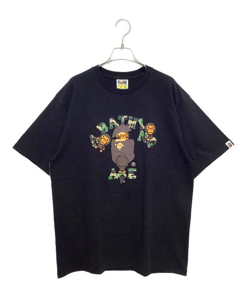 A BATHING APE（ア ベイシング エイプ）A BATHING APE (ア ベイシング エイプ) ABC CAMO College Milo Tシャツ ブラック サイズ:XLの古着・服飾アイテム