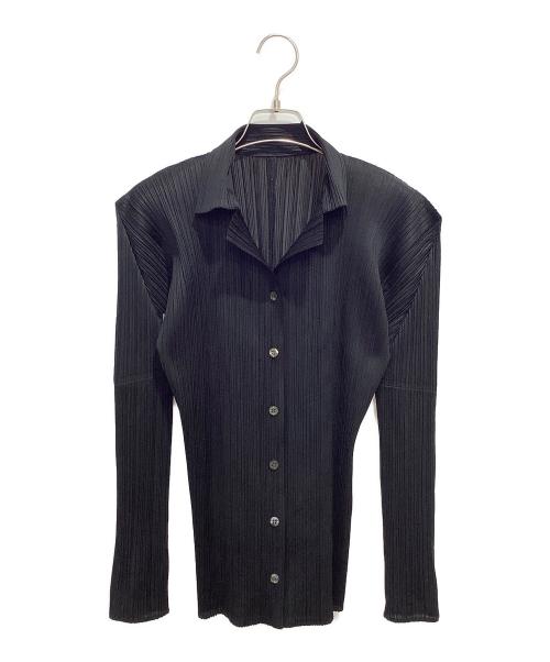 PLEATS PLEASE（プリーツプリーズ）PLEATS PLEASE (プリーツプリーズ) プリーツ長袖シャツ ブラック サイズ:3の古着・服飾アイテム