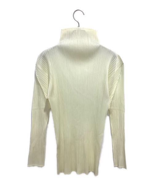 PLEATS PLEASE（プリーツプリーズ）PLEATS PLEASE (プリーツプリーズ) プリーツハイネックカットソー アイボリー サイズ:3の古着・服飾アイテム
