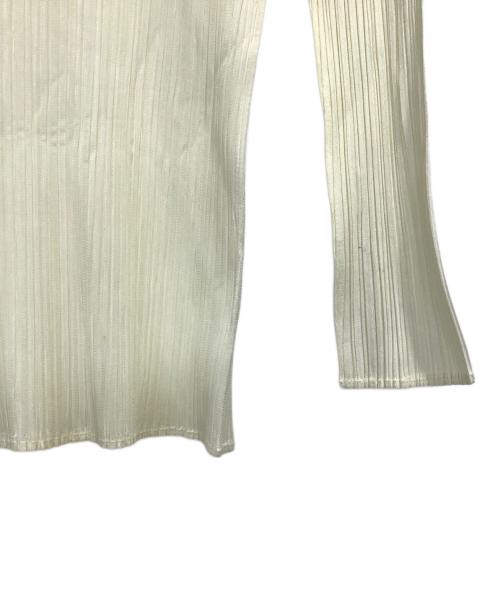 PLEATS PLEASE（プリーツプリーズ）PLEATS PLEASE (プリーツプリーズ) プリーツハイネックカットソー アイボリー サイズ:3の古着・服飾アイテム