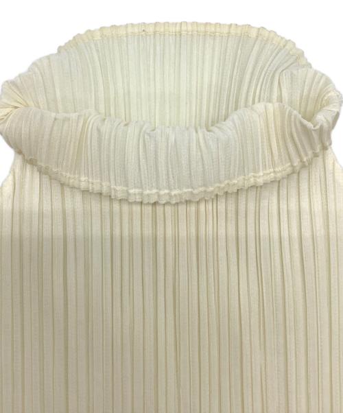 PLEATS PLEASE（プリーツプリーズ）PLEATS PLEASE (プリーツプリーズ) プリーツハイネックカットソー アイボリー サイズ:3の古着・服飾アイテム