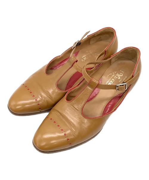 ENZO BONAFE（エンツォボナフェ）Enzo bonafe (エンツォボナフェ) Le Yucca's (レ・ユッカス) レザーパンプス キャメル サイズ:37の古着・服飾アイテム