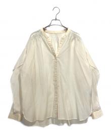 Noble（ノーブル）の古着「スモーキーボイルマテリアルコンビブラウス」｜ベージュ