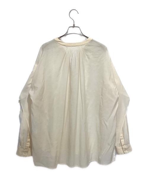 Noble（ノーブル）Noble (ノーブル) スモーキーボイルマテリアルコンビブラウス ベージュ サイズ:FREEの古着・服飾アイテム
