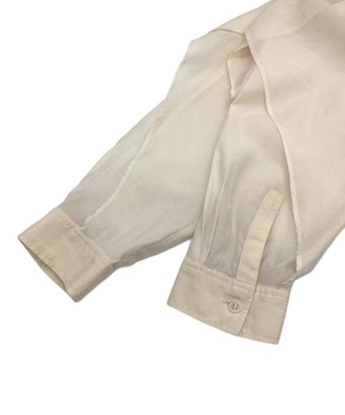 Noble（ノーブル）Noble (ノーブル) スモーキーボイルマテリアルコンビブラウス ベージュ サイズ:FREEの古着・服飾アイテム