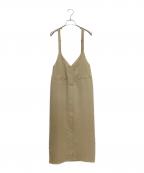 Nobleノーブル）の古着「スラブオックスロングサロペットスカート」｜ベージュ