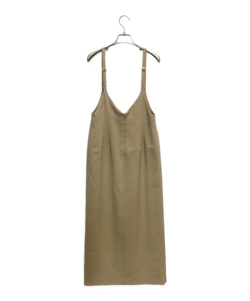 Noble（ノーブル）Noble (ノーブル) スラブオックスロングサロペットスカート ベージュ サイズ:36の古着・服飾アイテム