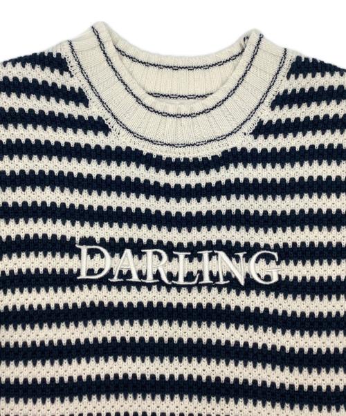 darich（ダーリッチ）Darich (ダーリッチ) ボーダーニットミニワンピース ホワイト×ネイビー サイズ:FREEの古着・服飾アイテム