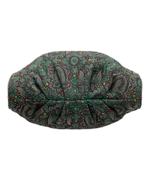 印傳屋（インデンヤ）印傳屋 (インデンヤ) ハンドバッグ ブラック×グリーンの古着・服飾アイテム