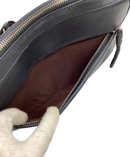 P.i.d（ピーアイディー）P.i.d (ピーアイディー) Ecrire 撥水レザー ボディバッグ ネイビーの古着・服飾アイテム