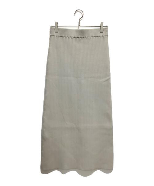 VERMEIL par iena（ヴェルメイユ パー イエナ）VERMEIL par iena (ヴェルメイユ パー イエナ) ドライコットンリブニットSK ベージュ サイズ:Fの古着・服飾アイテム