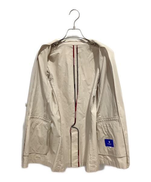 BLUE LABEL CRESTBRIDGE（ブルーレーベルクレストブリッジ）BLUE LABEL CRESTBRIDGE (ブルーレーベルクレストブリッジ) シルクコットン金釦テーラードジャケット ベージュ サイズ:36の古着・服飾アイテム