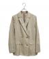 BLUE LABEL CRESTBRIDGE（ブルーレーベルクレストブリッジ）の古着「シルクコットン金釦テーラードジャケット」｜ベージュ