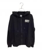 KISSキッス）の古着「オフィシャル ZIPパーカー 2022」｜ブラック