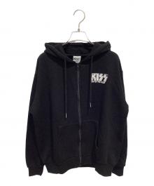 KISS（キッス）の古着「オフィシャル ZIPパーカー 2022」｜ブラック