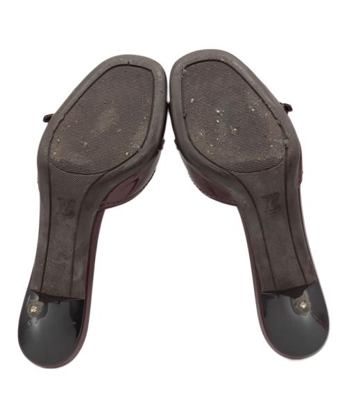 LOUIS VUITTON（ルイ ヴィトン）LOUIS VUITTON (ルイ ヴィトン) エナメルサンダル ボルドー サイズ:38の古着・服飾アイテム