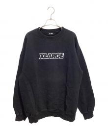 X-LARGE（エクストララージ）の古着「スタンダードロゴパッチクルーネックスウェット」｜ブラック