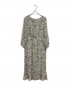 La TOTALITEラ ト―タリテ）の古着「ナシジフラワープリントワンピース」｜グリーン