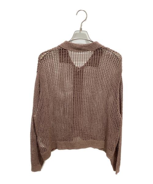 M TO R（ムウトアール）M TO R (ムウトアール) メッシュカーディガン ブラウン サイズ:38の古着・服飾アイテム