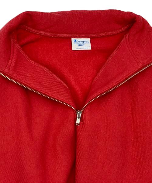 Champion REVERSE WEAVE（チャンピオン リバース ウィーブ）Champion REVERSE WEAVE (チャンピオン リバース ウィーブ) URBAN RESEARCH (アーバンリサーチ) 11.5OZ HALF ZIP SWEAT レッド サイズ:Sの古着・服飾アイテム