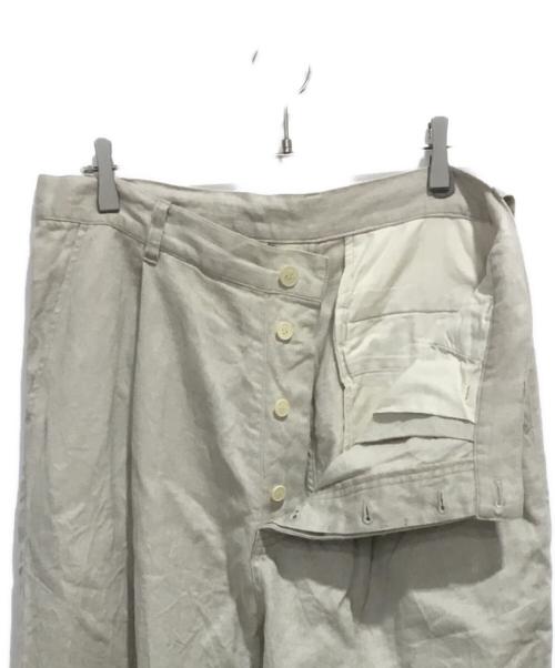 nestrobe confect（ネストローブ コンフェクト）nestrobe confect (ネストローブ コンフェクト) リネンワイドパンツ ベージュ サイズ:4の古着・服飾アイテム