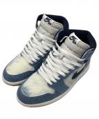 NIKEナイキ）の古着「ハイカットスニーカー」｜ホワイト×ブルー