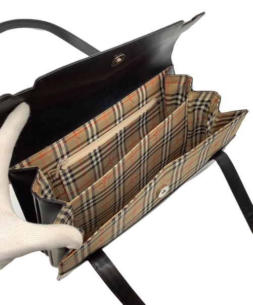 Burberry's（バーバリー）Burberry's (バーバリーズ) ショルダーバッグ ブラック×ベージュの古着・服飾アイテム