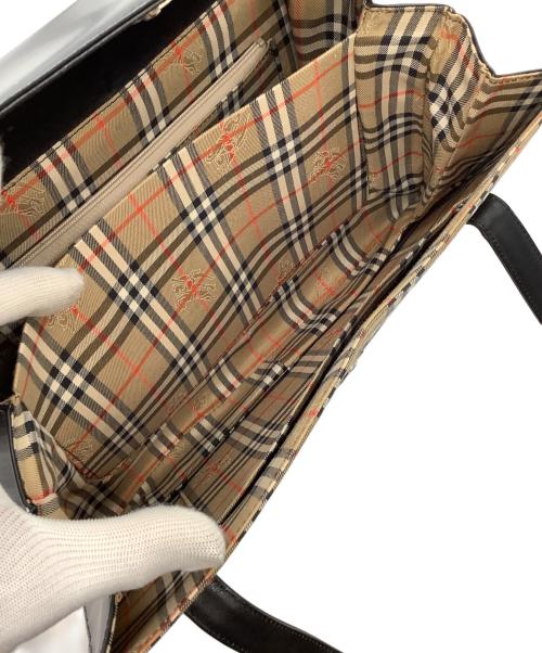 Burberry's（バーバリー）Burberry's (バーバリーズ) ショルダーバッグ ブラック×ベージュの古着・服飾アイテム