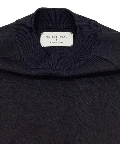 UNITED TOKYO（ユナイテッドトーキョー）UNITED TOKYO (ユナイテッドトーキョー) ボリュームハーフスリーブニット ブラックの古着・服飾アイテム