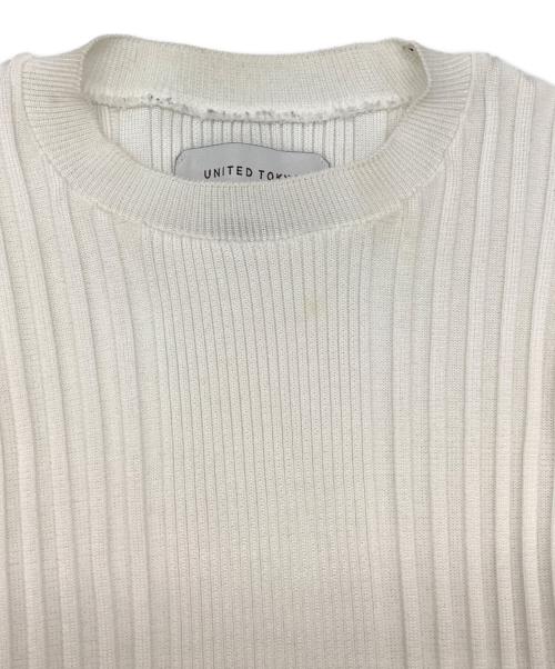 UNITED TOKYO（ユナイテッドトーキョー）UNITED TOKYO (ユナイテッドトーキョー) シューティングリブニット ホワイト サイズ:FREEの古着・服飾アイテム