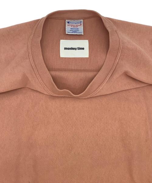 Champion（チャンピオン）Champion (チャンピオン) MONKEY TIME (モンキータイム) REVERSE WEAVE TEE ピンク サイズ:Mの古着・服飾アイテム