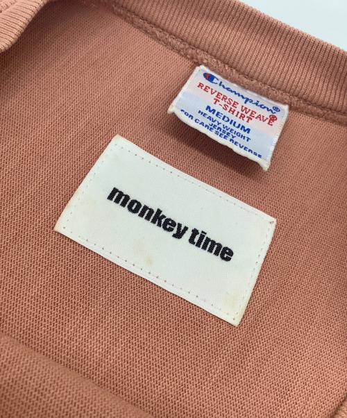 Champion（チャンピオン）Champion (チャンピオン) MONKEY TIME (モンキータイム) REVERSE WEAVE TEE ピンク サイズ:Mの古着・服飾アイテム