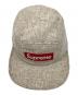 SUPREME (シュプリーム) Harris Tweed (ハリスツイード) ボックスロゴキャップ アイボリー：7000円