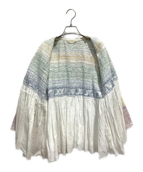 Injiri（インジリ）Injiri (インジリ) 刺繍羽織ブラウス ホワイト×イエロー サイズ:Sの古着・服飾アイテム