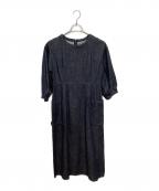 BEARDSLEYビアズリー）の古着「袖ぷっくりデニムワンピース」｜インディゴ