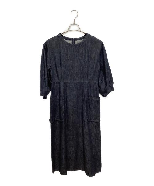 BEARDSLEY（ビアズリー）BEARDSLEY (ビアズリー) 袖ぷっくりデニムワンピース インディゴ サイズ:FREEの古着・服飾アイテム
