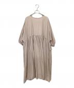 MARMARIマルマリ）の古着「ギャザーワンピース」｜ピンクベージュ