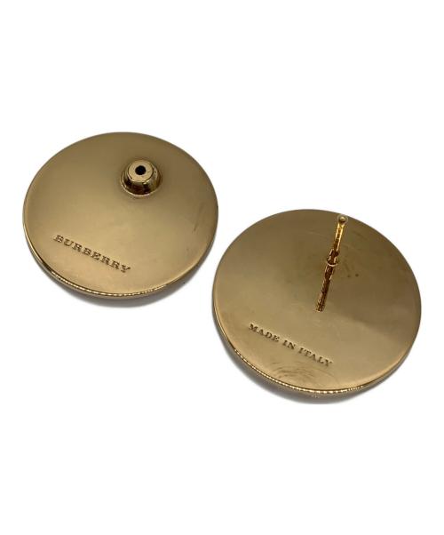 BURBERRY（バーバリー）BURBERRY (バーバリー) スケルトンピアス ゴールド×ホワイトの古着・服飾アイテム