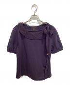 LOUIS VUITTONルイ ヴィトン）の古着「フリルリボンブラウス」｜パープル