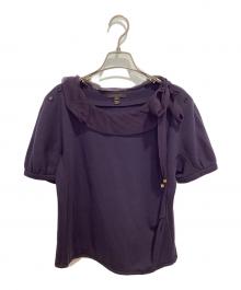 LOUIS VUITTON（ルイ ヴィトン）の古着「フリルリボンブラウス」｜パープル