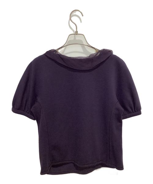 LOUIS VUITTON（ルイ ヴィトン）LOUIS VUITTON (ルイ ヴィトン) フリルリボンブラウス パープル サイズ:34の古着・服飾アイテム