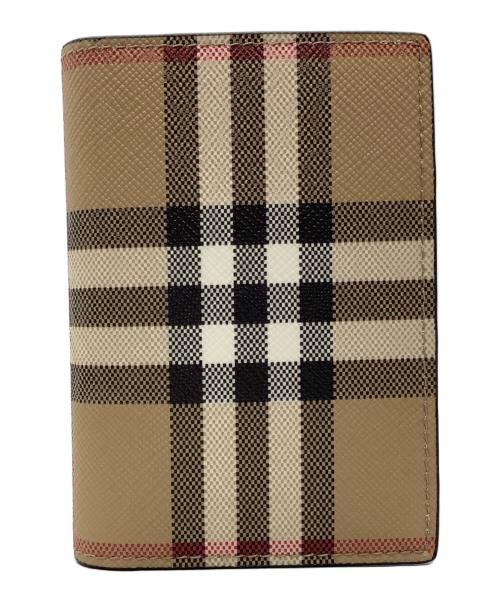 BURBERRY（バーバリー）BURBERRY (バーバリー) カードケース ベージュ×ブラック×ホワイトの古着・服飾アイテム