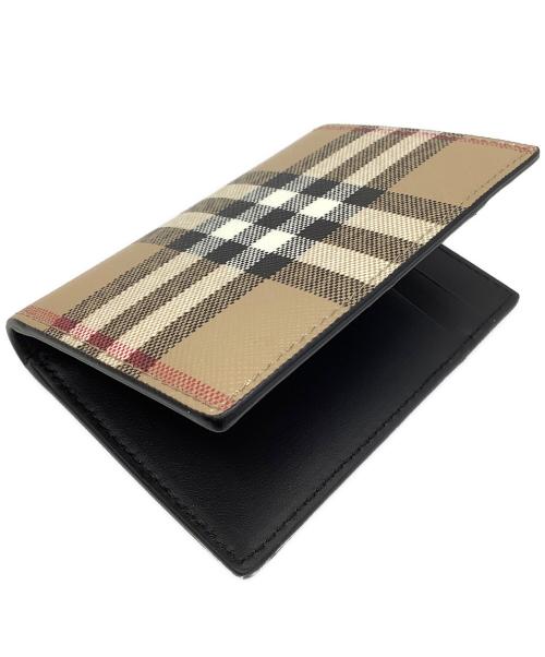 BURBERRY（バーバリー）BURBERRY (バーバリー) カードケース ベージュ×ブラック×ホワイトの古着・服飾アイテム