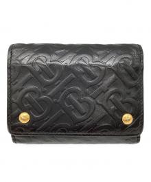 BURBERRY（バーバリー）の古着「型押し3つ折り財布」｜ブラック