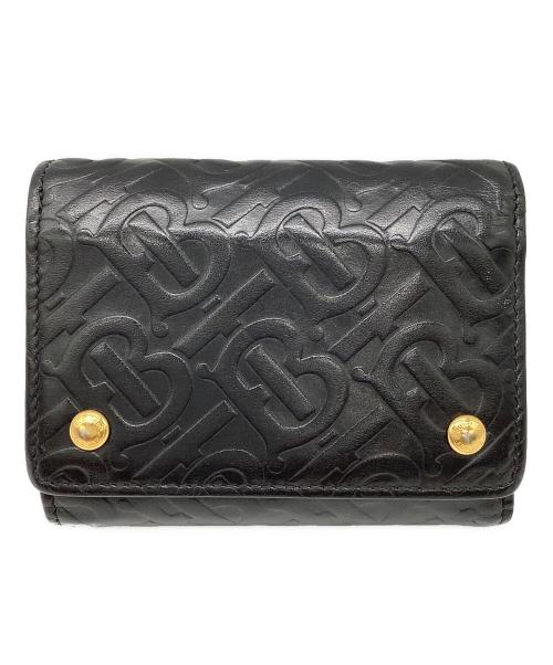 BURBERRY（バーバリー）BURBERRY (バーバリー) 型押し3つ折り財布 ブラックの古着・服飾アイテム