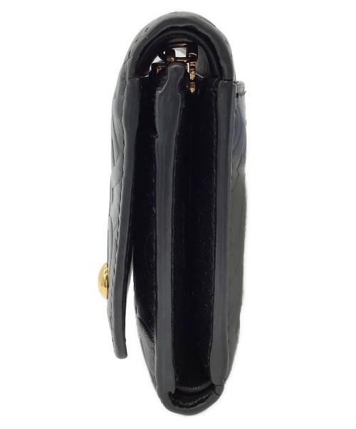 BURBERRY（バーバリー）BURBERRY (バーバリー) 型押し3つ折り財布 ブラックの古着・服飾アイテム