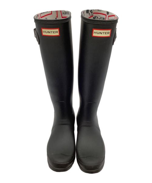 HUNTER（ハンター）HUNTER (ハンター) Disney (ディズニー) トールレインブーツ ブラック サイズ:UK6の古着・服飾アイテム